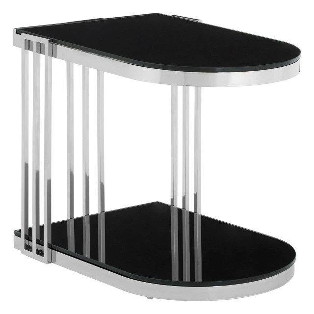 premier housewares Novo Silver U Shaped Side Table