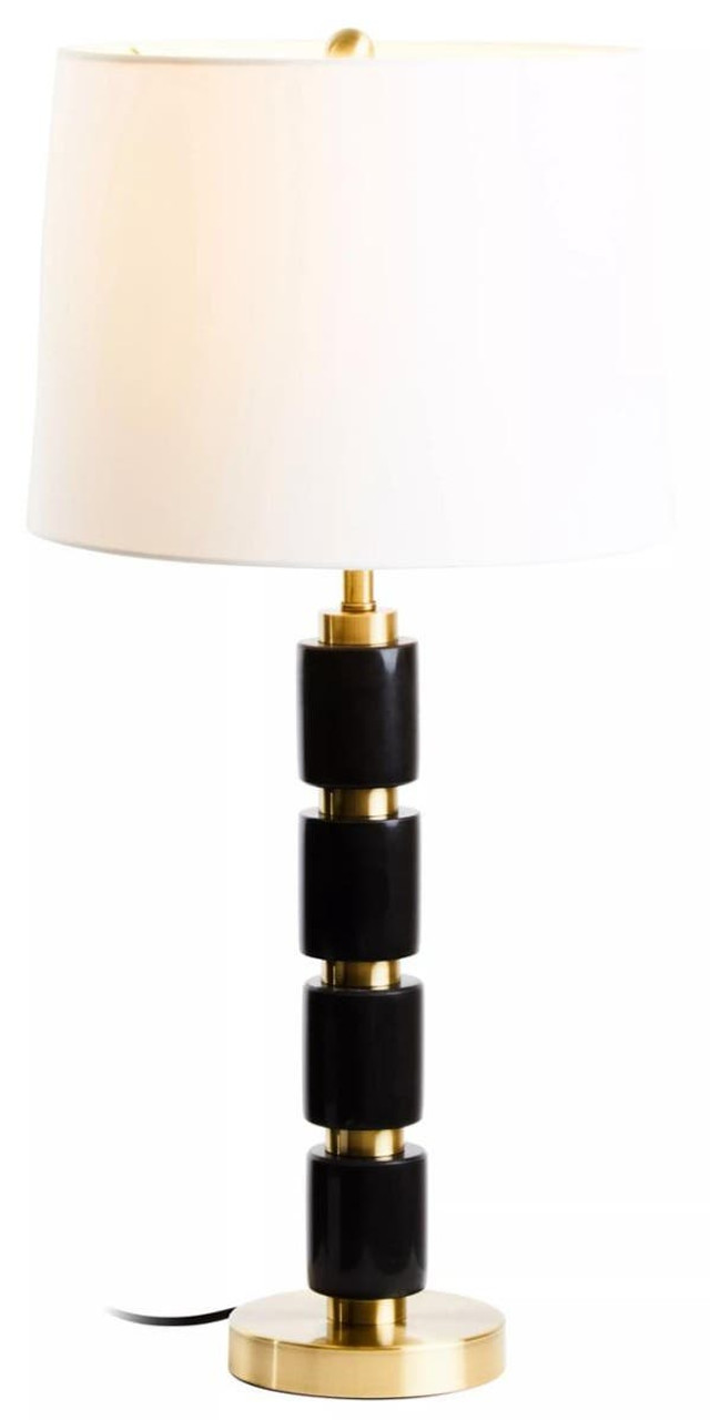 Premier Housewares Nula Black And Gold Table Lamp