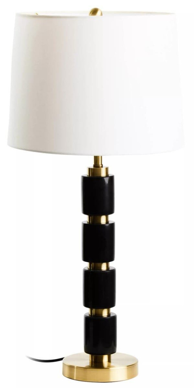 premier housewares Nula Black And Gold Table Lamp