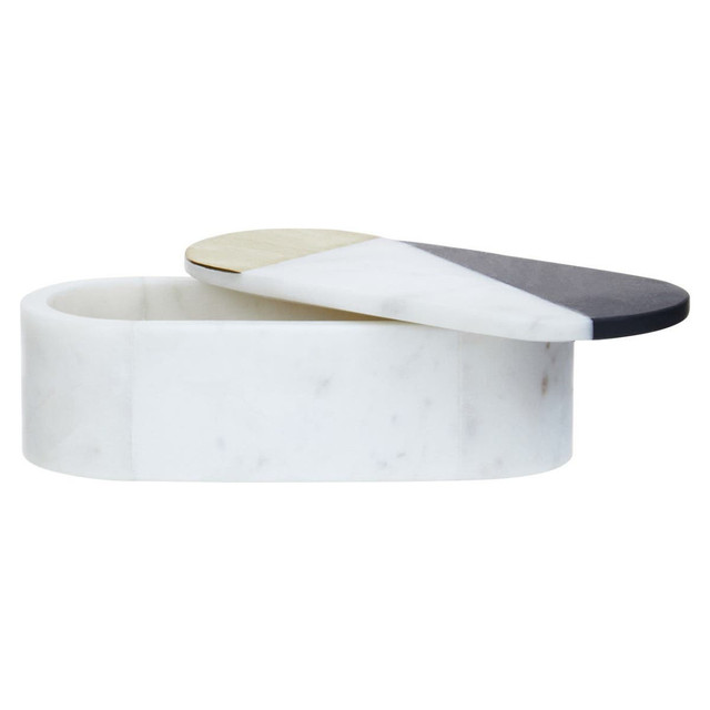 Premier Housewares Omari Oblong Marble Trinket Box