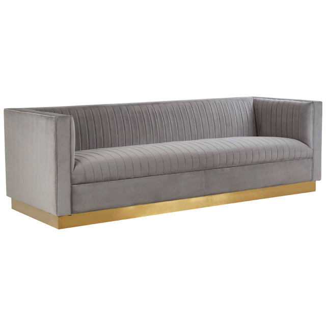 Premier Housewares Opal 3 Seat Grey Sofa