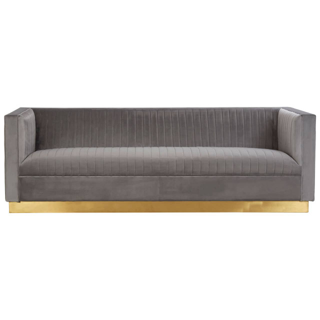 Premier Housewares Opal 3 Seat Grey Sofa