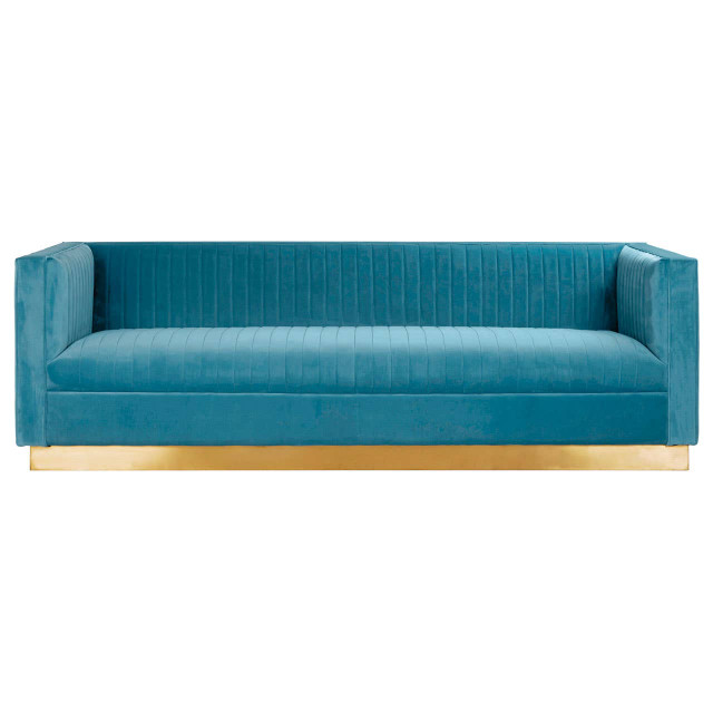 Premier Housewares Opal 3 Seat Light Blue Sofa