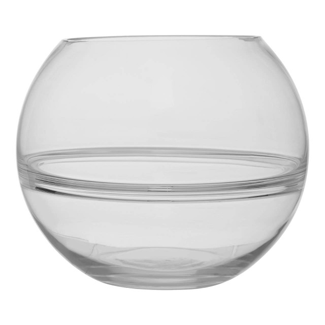 Premier Housewares Optik Clear Glass Round Vase