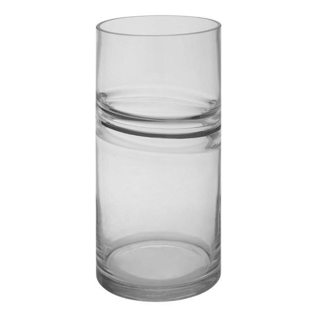 Premier Housewares Optik Clear Glass Tall Vase