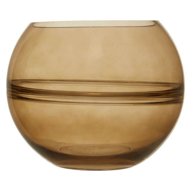 premier housewares Optik Smoked Glass Round Vase