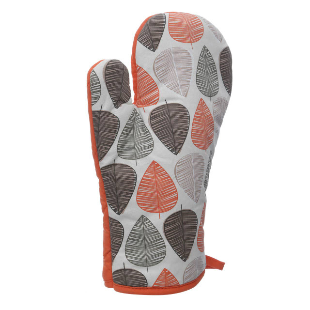 Premier Housewares Orange Leaf Single Oven Glove