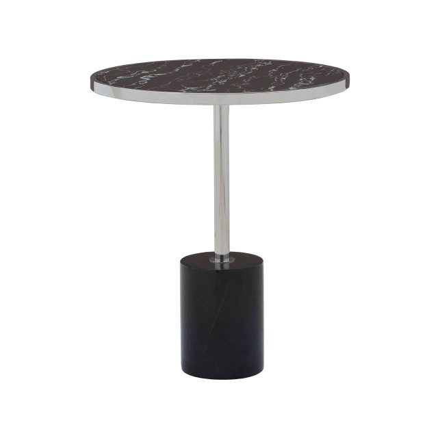 Premier Housewares Oria Black Marble End Table