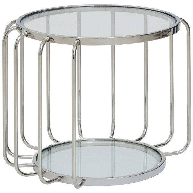 Premier Housewares Oria Side Table With Glass Top