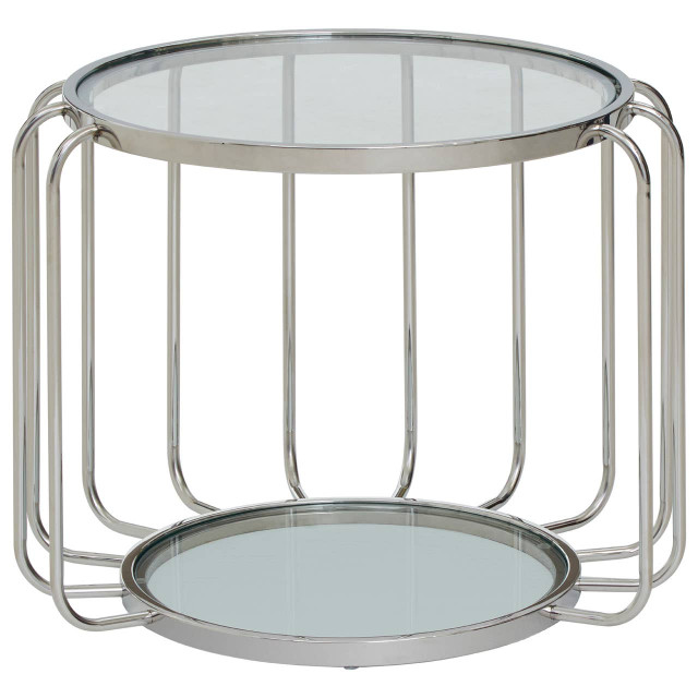premier housewares Oria Side Table With Glass Top