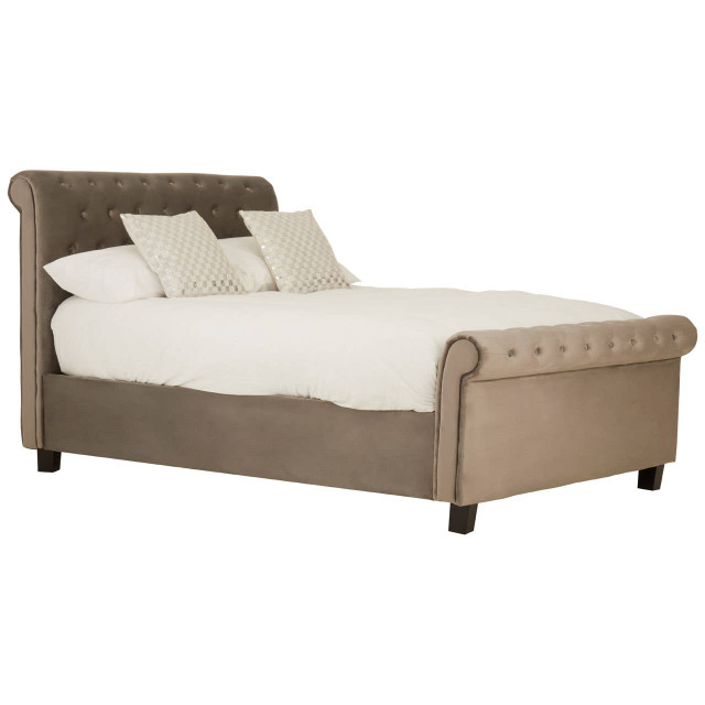 Premier Housewares Orlando Grey Ottoman Double Bed
