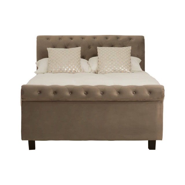 premier housewares Orlando Grey Ottoman Double Bed