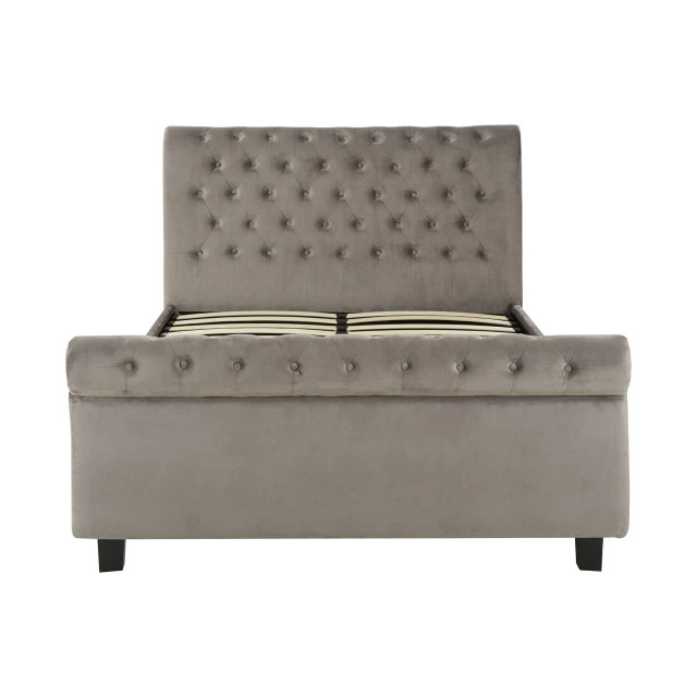 Premier Housewares Orlando Grey Ottoman King Bed