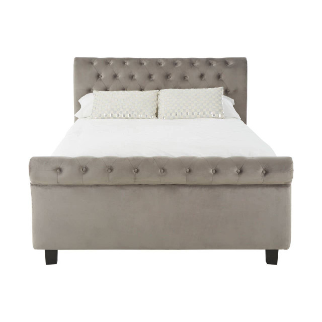 premier housewares Orlando Grey Ottoman King Bed