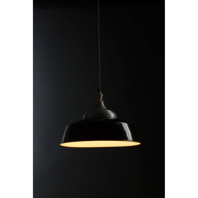 Premier Housewares Oslo Black Large Pendant Light