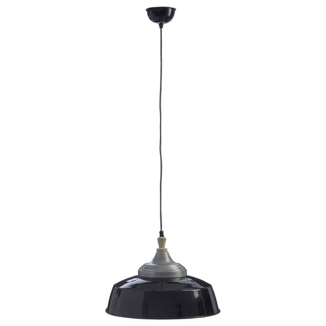 premier housewares Oslo Black Large Pendant Light