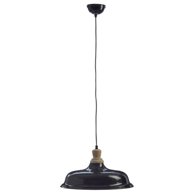 Premier Housewares Oslo Black Small Pendant Light