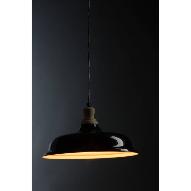 Premier Housewares Oslo Black Small Pendant Light