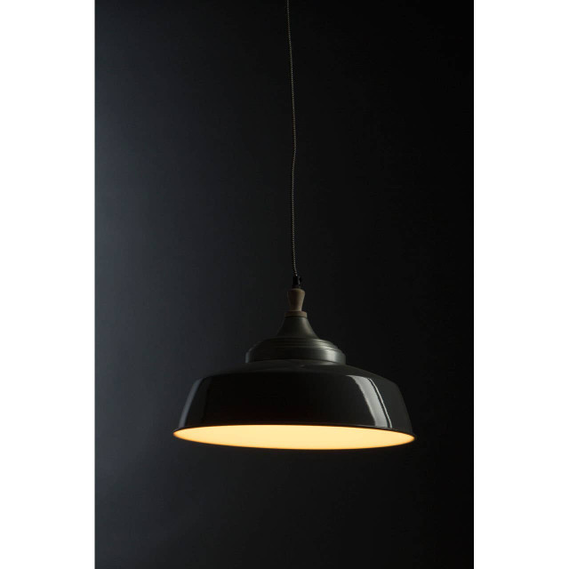 Premier Housewares Oslo Grey Large Pendant Light