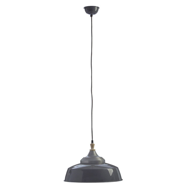 premier housewares Oslo Grey Large Pendant Light