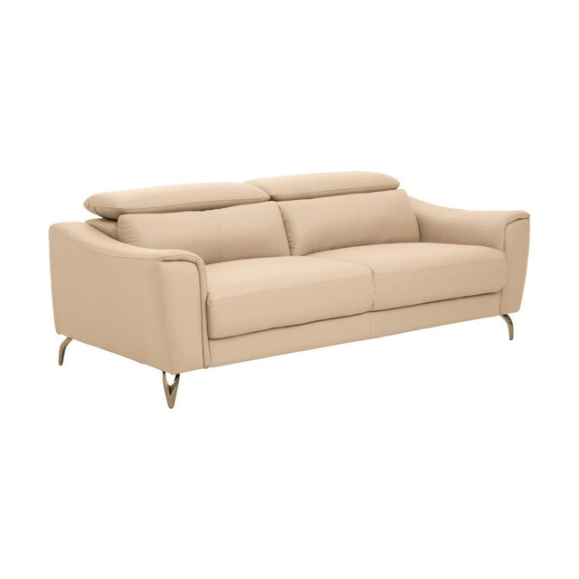Premier Housewares Padua 3 Seat Stone Leather Sofa