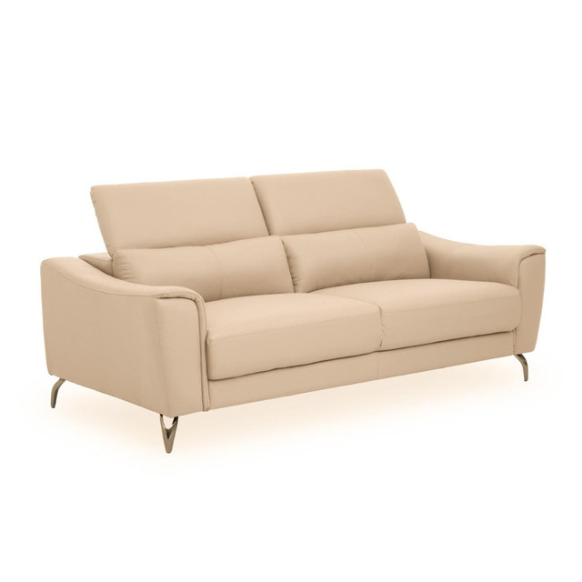 premier housewares Padua 3 Seat Stone Leather Sofa