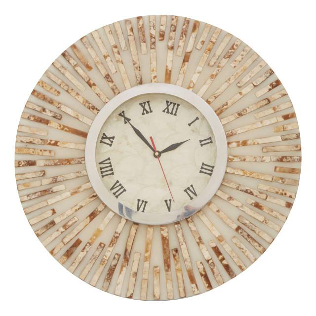 Premier Housewares Palu Natural Shell Wall Clock