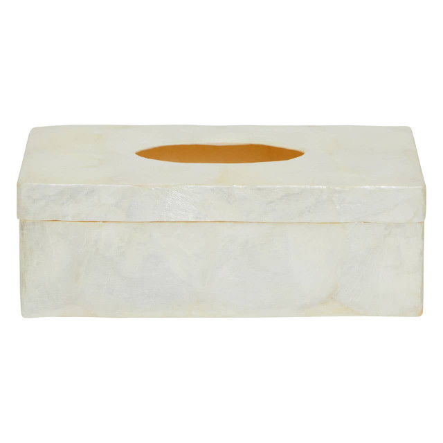premier housewares Palu White Sea Shell Tissue Box