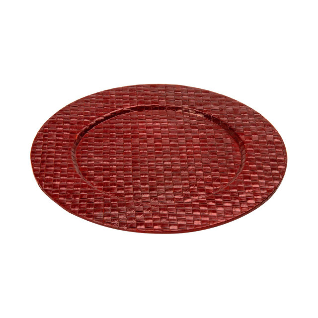 premier housewares Pandanus Red Charger Plate