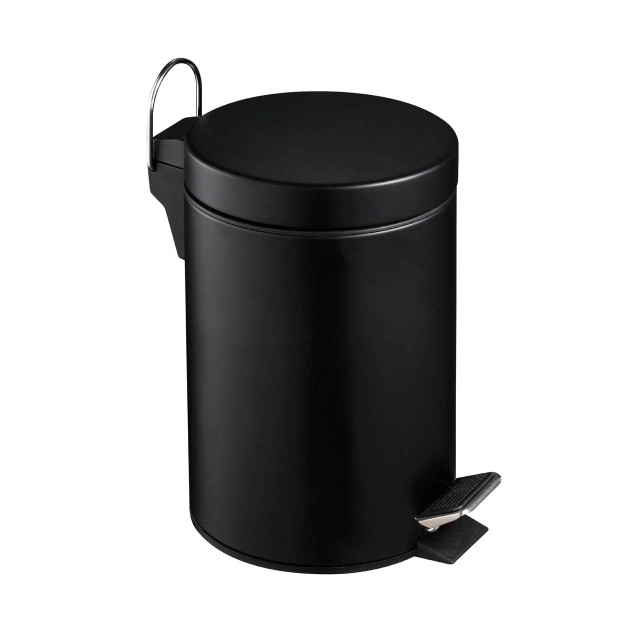 Premier Housewares Parker Black 3 Litre Pedal Bin