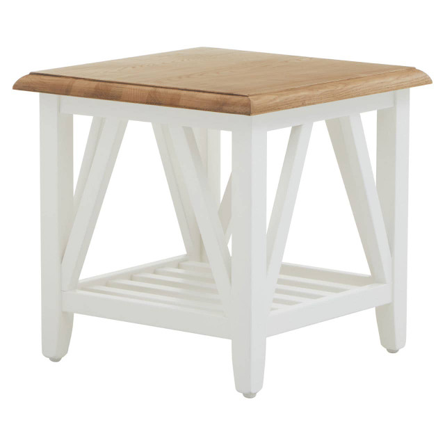Premier Housewares Parkside Natural Oak Side Table