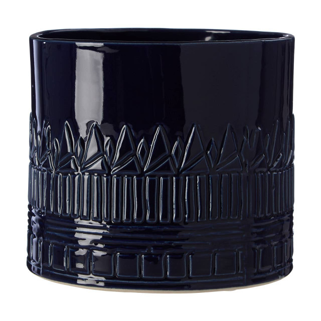 Premier Housewares Petra Blue Finish Planter
