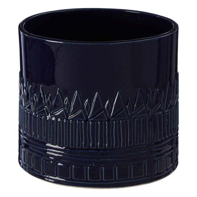 Premier Housewares Petra Blue Finish Planter