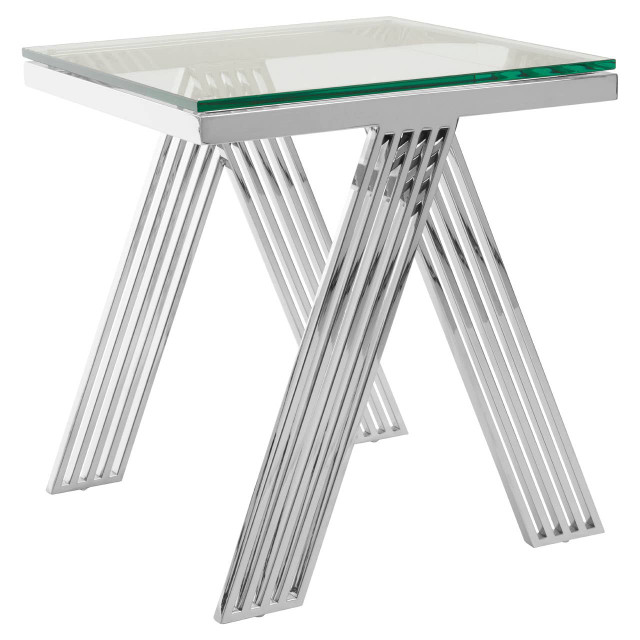 Premier Housewares Piermount Clear Glass End Table