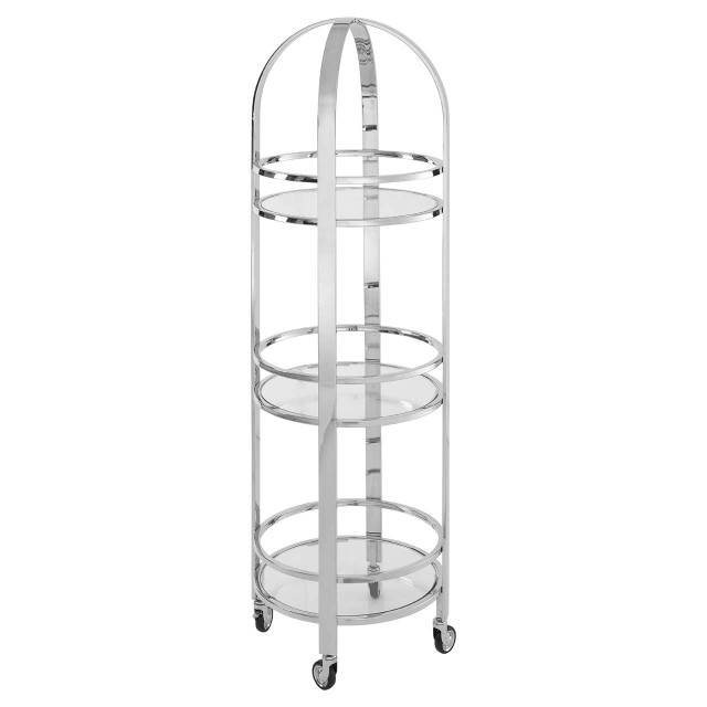 Premier Housewares Piermount Silver Finish Cart