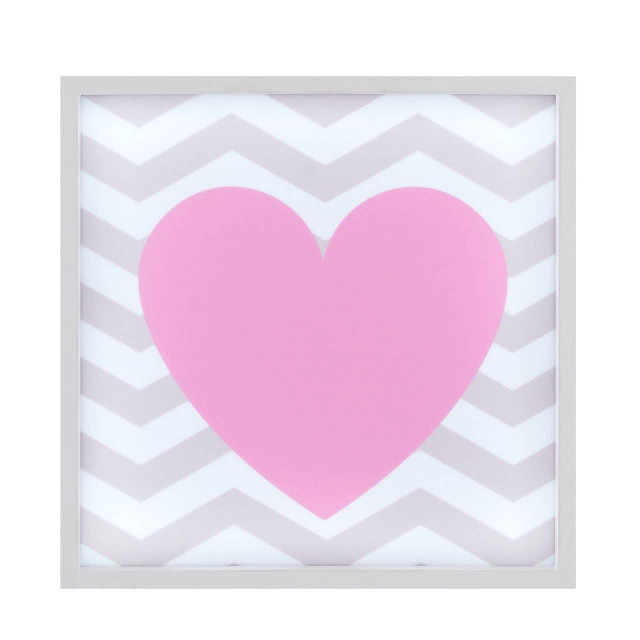 Premier Housewares Pink Heart LED Light Box