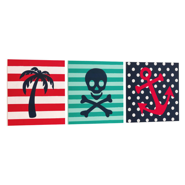 premier housewares Pirate 3 Assorted Wall Plaque