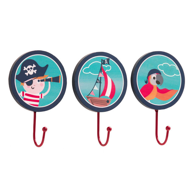 Premier Housewares Pirate Assorted Wall Hooks
