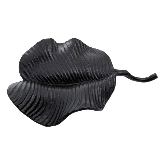 Premier Housewares Prato Black Finish Leaf Dish