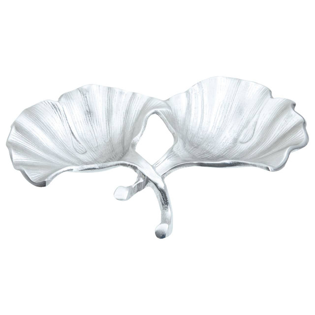 Premier Housewares Prato Ginkgo Silver Finish Dish