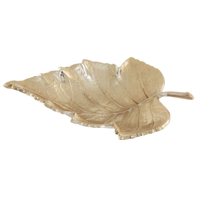 Premier Housewares Prato Gold Finish Leaf Dish