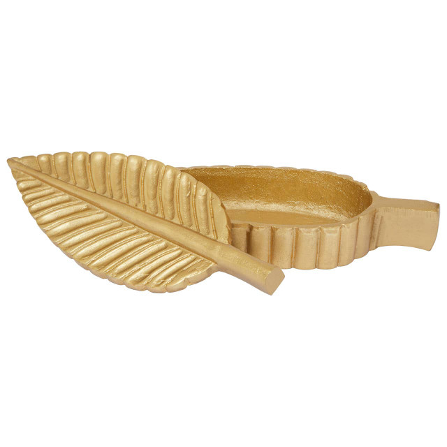 Premier Housewares Prato Gold Finish Plume Box
