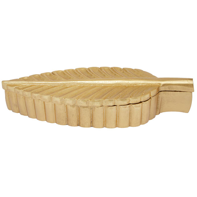 premier housewares Prato Gold Finish Plume Box