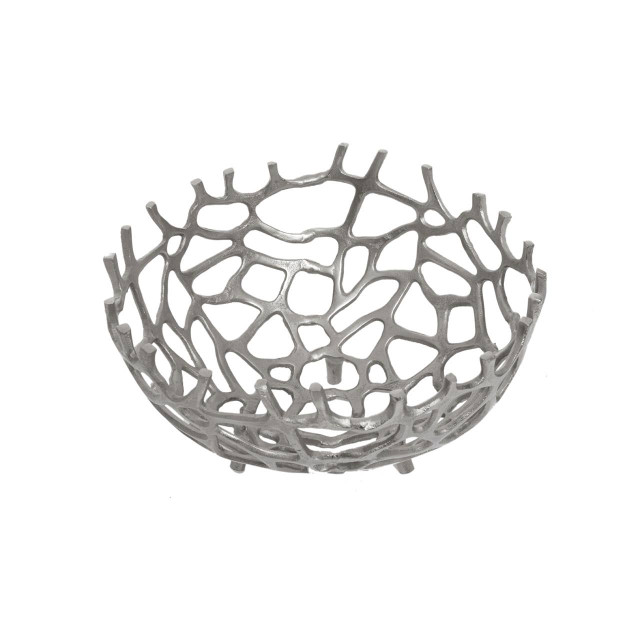 Premier Housewares Prato Silver Finish Bowl