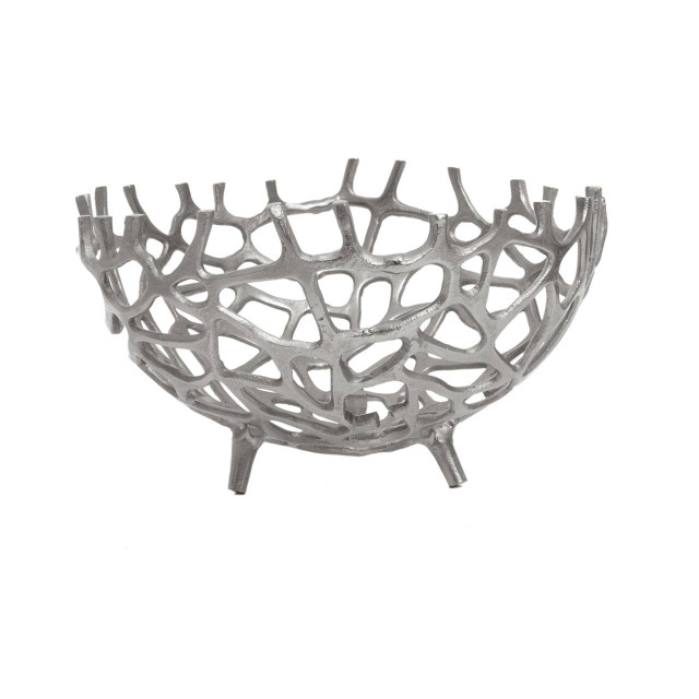 premier housewares Prato Silver Finish Bowl