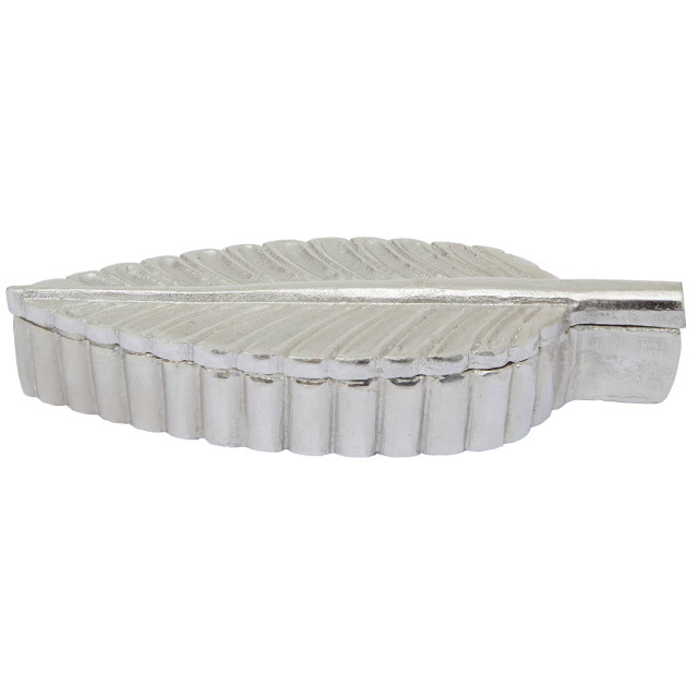 Premier Housewares Prato Silver Finish Plume Box