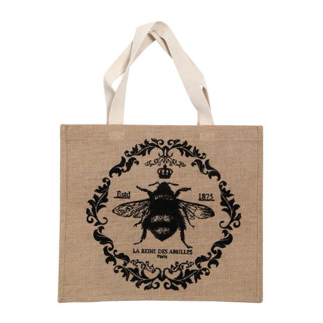 premier housewares Queen Bee Jute Shopping Bag