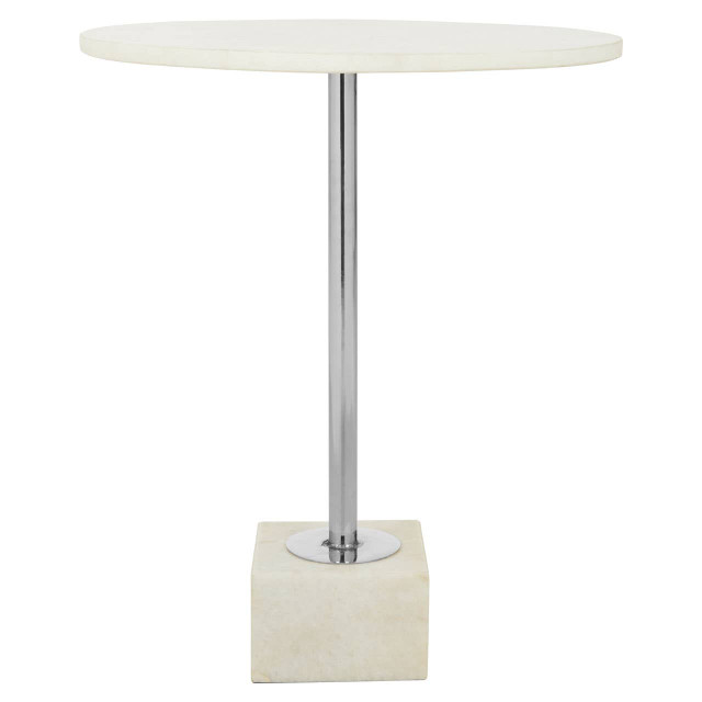Premier Housewares Rabia White Marble Side Table