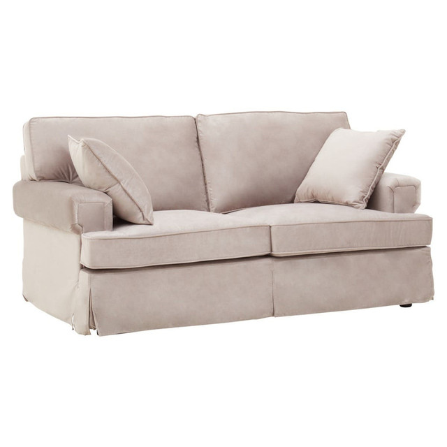 Premier Housewares Ralph Two Seat Mink Velvet Sofa