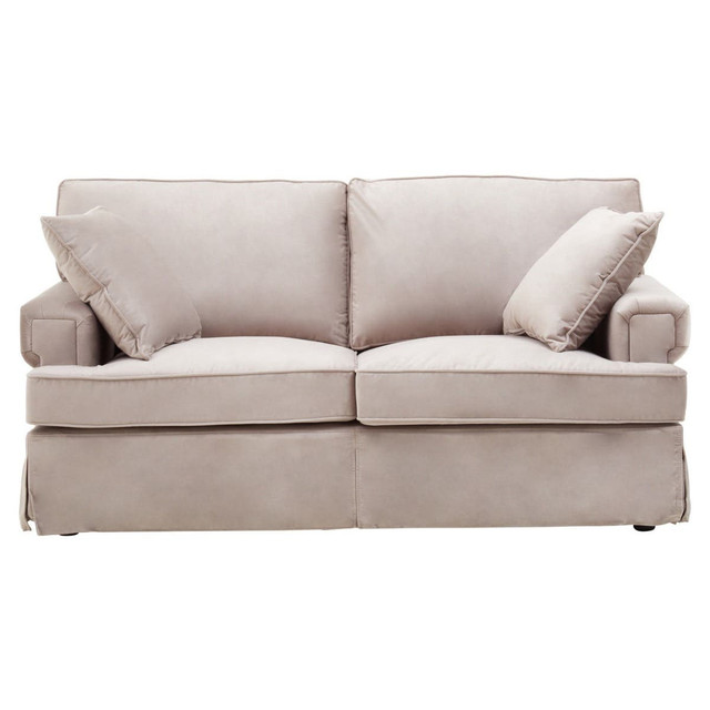 premier housewares Ralph Two Seat Mink Velvet Sofa